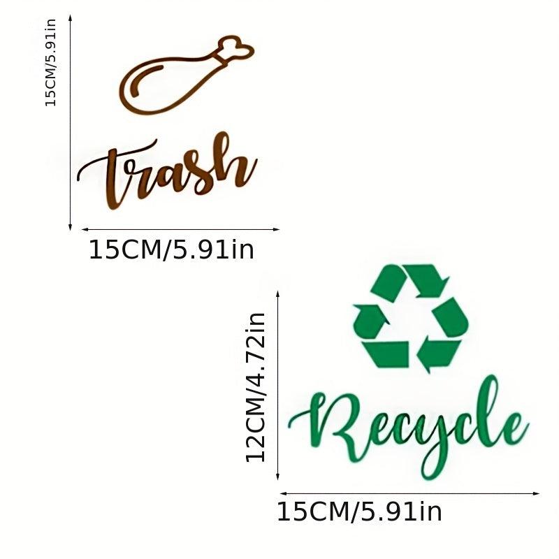 Recycle Trash Can Identification Sticker