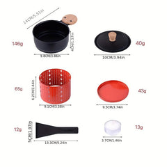 Non Stick Cheese Grill and Fondue Set for Indoor and Outdoor Use