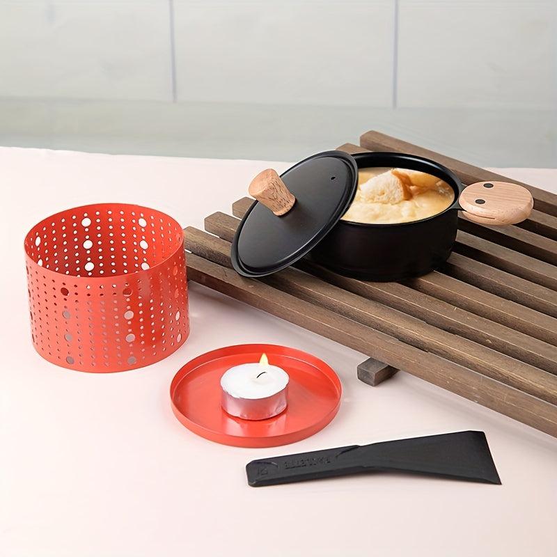 Non Stick Cheese Grill and Fondue Set for Indoor and Outdoor Use