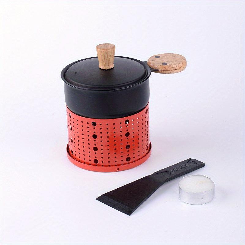 Non Stick Cheese Grill and Fondue Set for Indoor and Outdoor Use