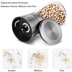 Pepper Grinder Glass Spice Mill Manual Crusher Reusable Bottle
