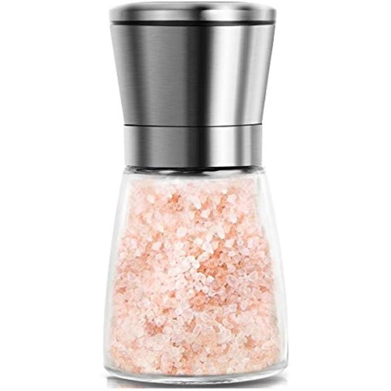 Pepper Grinder Glass Spice Mill Manual Crusher Reusable Bottle