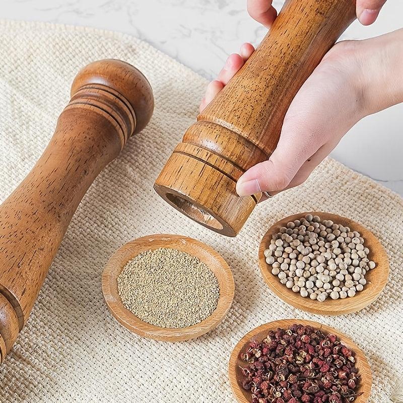 Wooden Spice Grinder Manual Pepper Mill Sea Salt Ginder