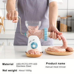 Stainless Steel Manual Meat Grinder - Easy Meat Grinding for Home Cooking