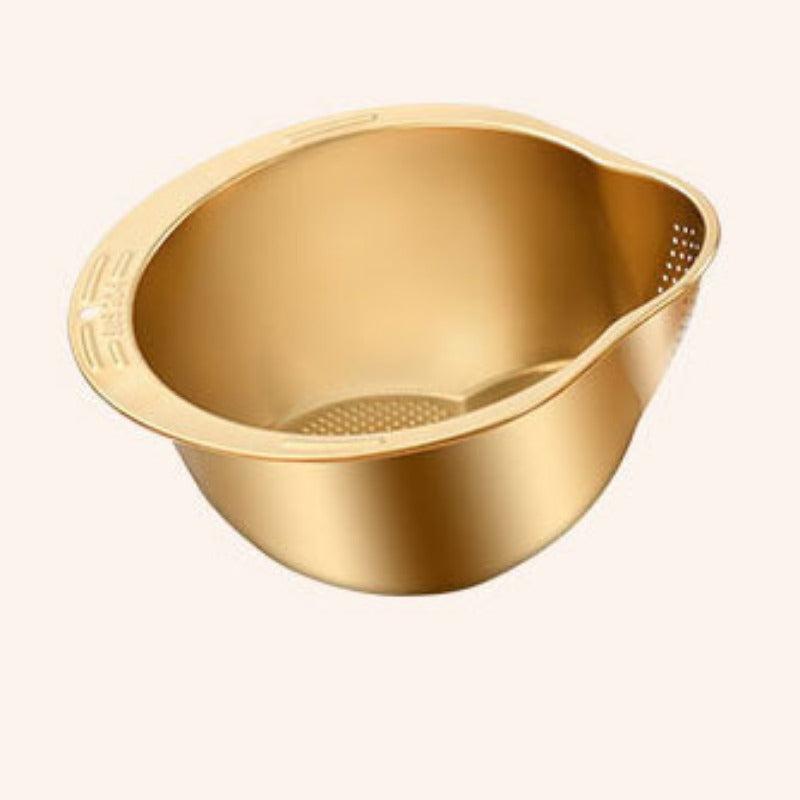 4in1 Rice Washing Drain Basket Stainless Steel Colander