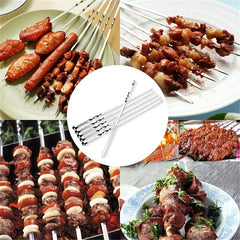 Stainless Steel BBQ Skewer Set 14 15 inch Meat Shrimp Chicken Vegetables