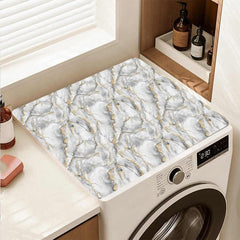 Gray Marble Rubber Drying Mat Absorbent Kitchen Table Pad