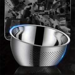 Stainless Steel Rice Washing Drain Basket Colander
