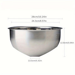 Stainless Steel Rice Washing Drain Basket Colander