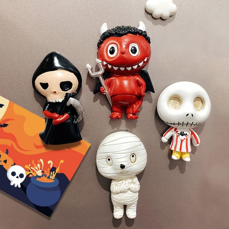 Halloween Fridge Magnets Skull Office Kitchen Decor