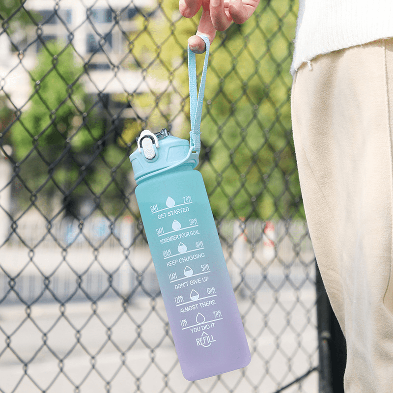 1000ml Gradient Sports Water Bottle with Scale