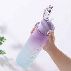 1000ml Gradient Sports Water Bottle with Scale