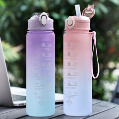 1000ml Gradient Sports Water Bottle with Scale