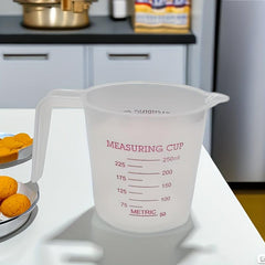 3pc Plastic Measuring Cup Set BPA Clear Heat-resistant Jug with Angled Grip Spou