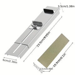 Stainless Steel Sharpening Stone Holder with Bonus Stone