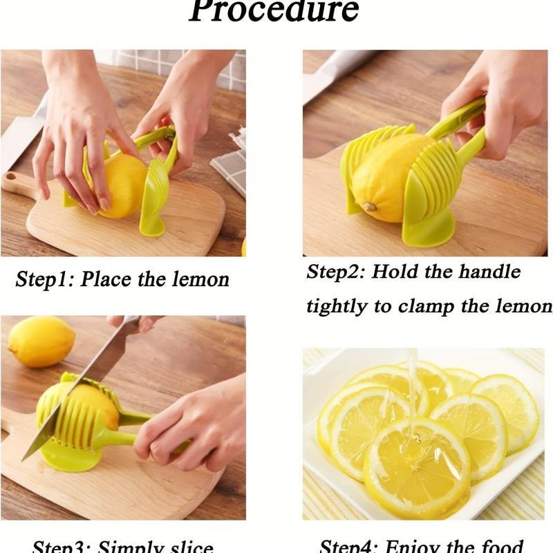 Efficient Tomato and Lemon Slicer Tool with Holder - Kitchen Dorm Back to School