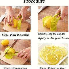 Efficient Tomato and Lemon Slicer Tool with Holder - Kitchen Dorm Back to School
