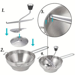 Stainless Steel Food Mixer Potato Masher Fruit Vegetable Press