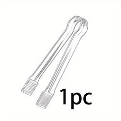 5pcs Serving Tongs Plastic Ice Cube Fruit Bread Steak Salad Dessert Tongs