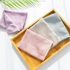 5pcs Square Dish Cloths Scouring Pad Antibacterial Washable Cleaning Brush