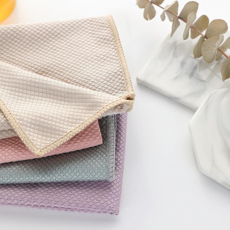 5pcs Square Dish Cloths Scouring Pad Antibacterial Washable Cleaning Brush