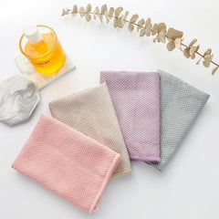 5pcs Square Dish Cloths Scouring Pad Antibacterial Washable Cleaning Brush