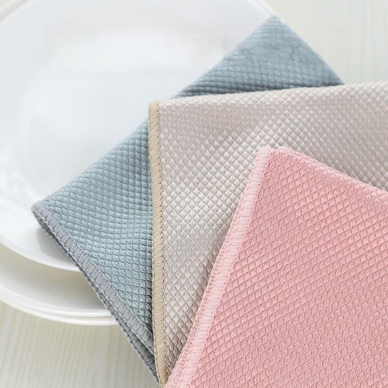 5pcs Square Dish Cloths Scouring Pad Antibacterial Washable Cleaning Brush