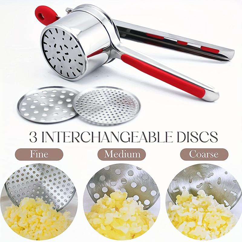 Stainless Steel Potato Ricer with Non Slip Handle