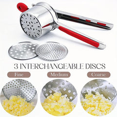 Stainless Steel Potato Ricer with Non Slip Handle