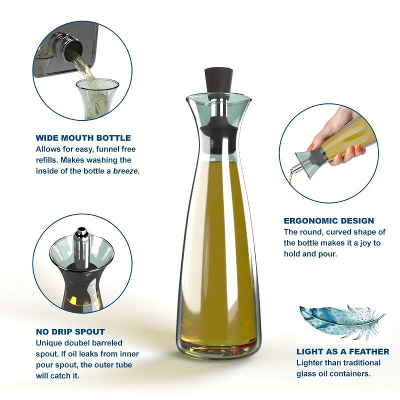 Dark Glass Olive Dispenser Bottle