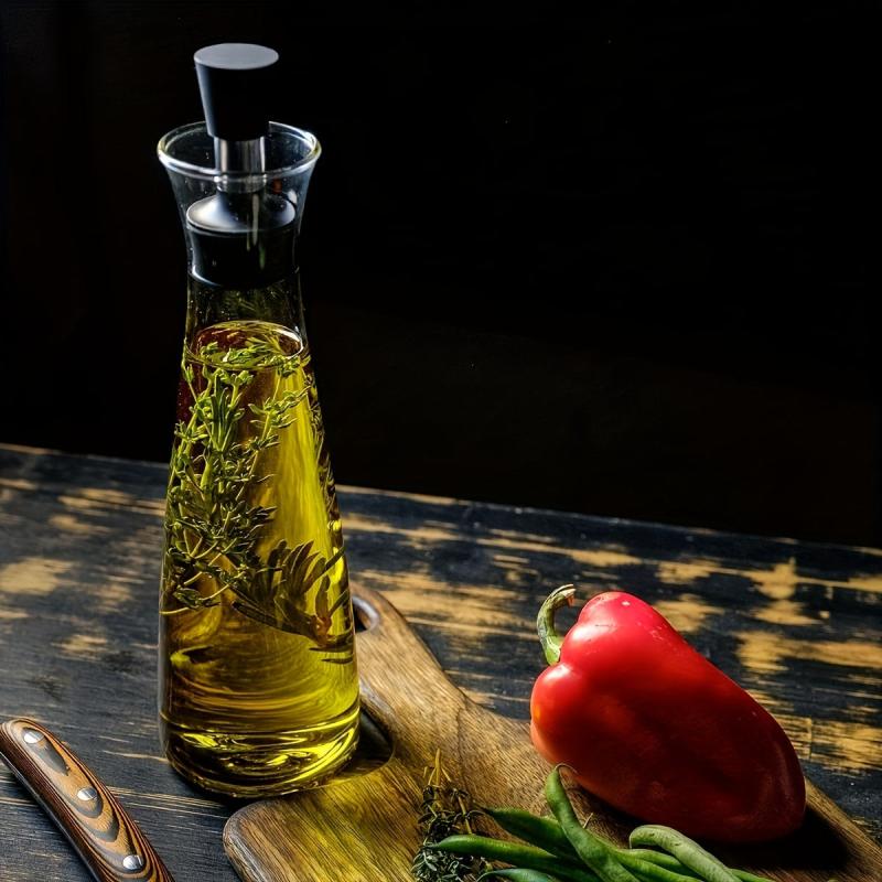 Dark Glass Olive Dispenser Bottle