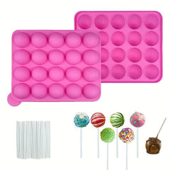 20 Grid Cake Pop Mold Set Lollipop Baking Ice Tray Chocolate Novelty Gift