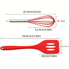 5pcs Silicone Kitchen Utensils Cookware Sets Spatula Shovel Whisk Kitchen Tools