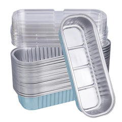 50pcs Foil Baking Cups Disposable Aluminum Pans for Cakes, Puddings, Tarts