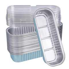 50pcs Foil Baking Cups Disposable Aluminum Pans for Cakes, Puddings, Tarts