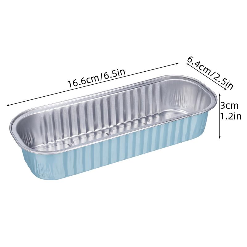 50pcs Foil Baking Cups Disposable Aluminum Pans for Cakes, Puddings, Tarts