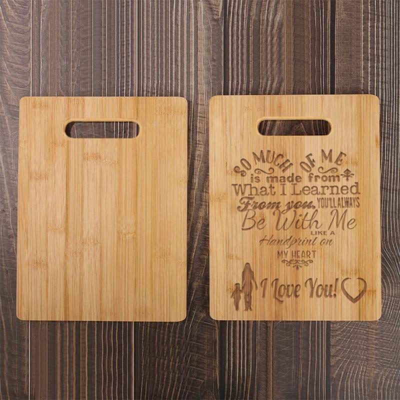Love Heart Poem Bamboo Cutting Board - Mother's Birthday Gift