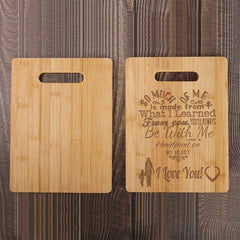 Love Heart Poem Bamboo Cutting Board - Mother's Birthday Gift