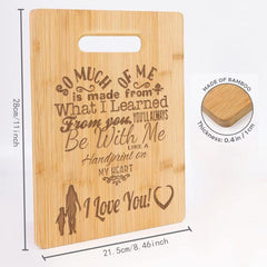 Love Heart Poem Bamboo Cutting Board - Mother's Birthday Gift