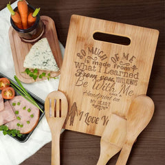 Love Heart Poem Bamboo Cutting Board - Mother's Birthday Gift