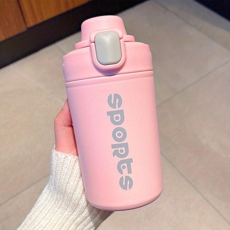 Stainless Steel Thermal Cup Portable Fitness Straw Vacuum Cup