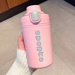 Stainless Steel Thermal Cup Portable Fitness Straw Vacuum Cup