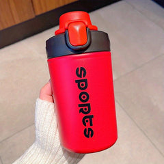 Stainless Steel Thermal Cup Portable Fitness Straw Vacuum Cup