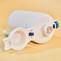Stainless Steel Thermal Cup Portable Fitness Straw Vacuum Cup