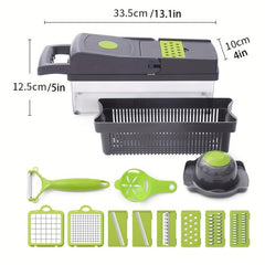 13pcs Vegetable Chopper Fruit Slicer Manual Grater Onion Mincer Potato