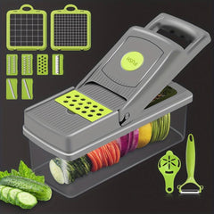13pcs Vegetable Chopper Fruit Slicer Manual Grater Onion Mincer Potato