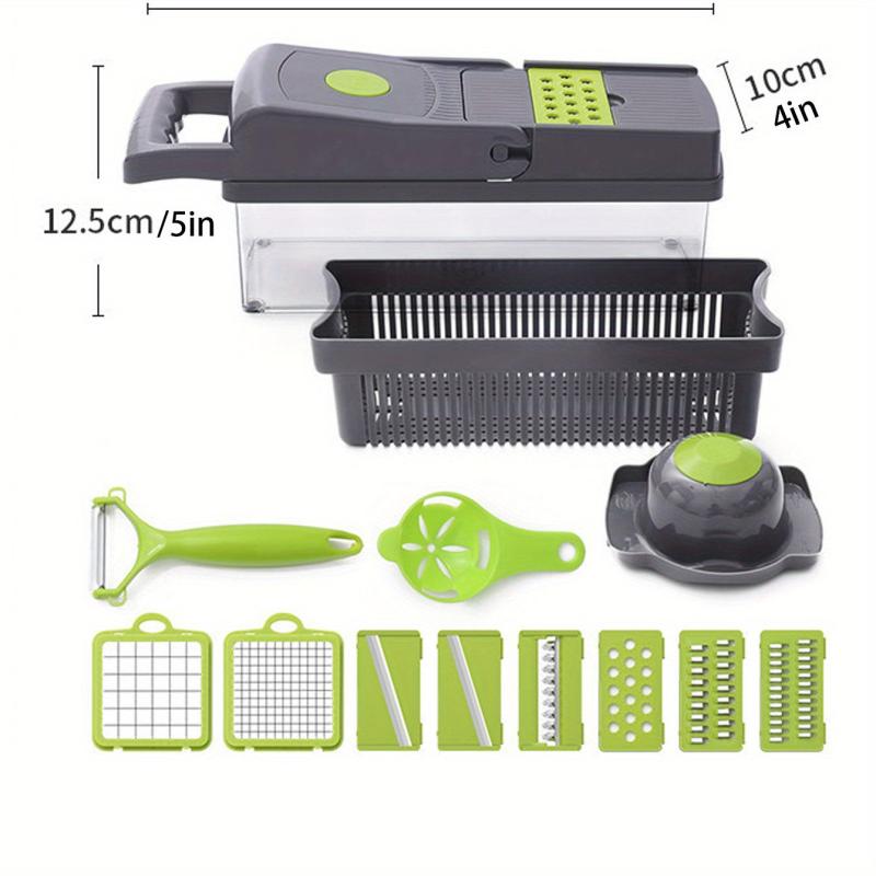 13pcs Vegetable Chopper Fruit Slicer Manual Grater Onion Mincer Potato