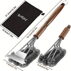 Heavy Duty BBQ Brush & Scraper Set with Carrying Bag