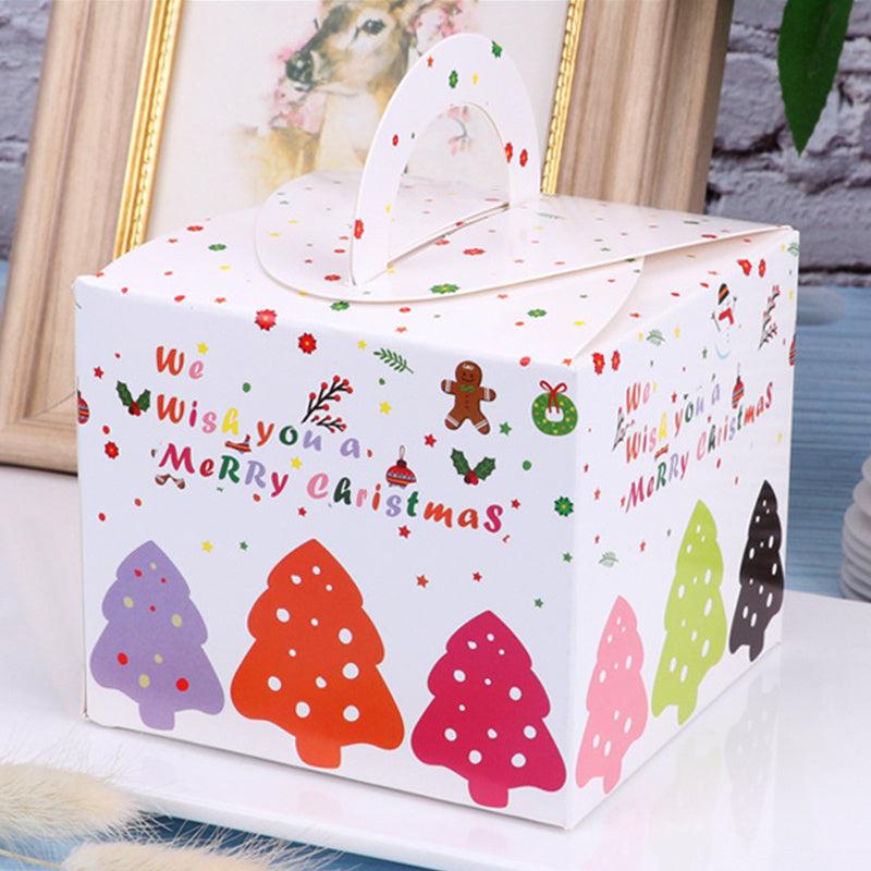 10pcs Candy Gift Boxes Cake Boxes Christmas Cake Dessert Packaging Box