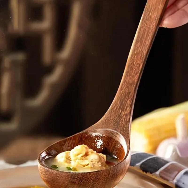5pcs Wooden Utensil Set Safety Cooking Non Stick Kitchen Tools